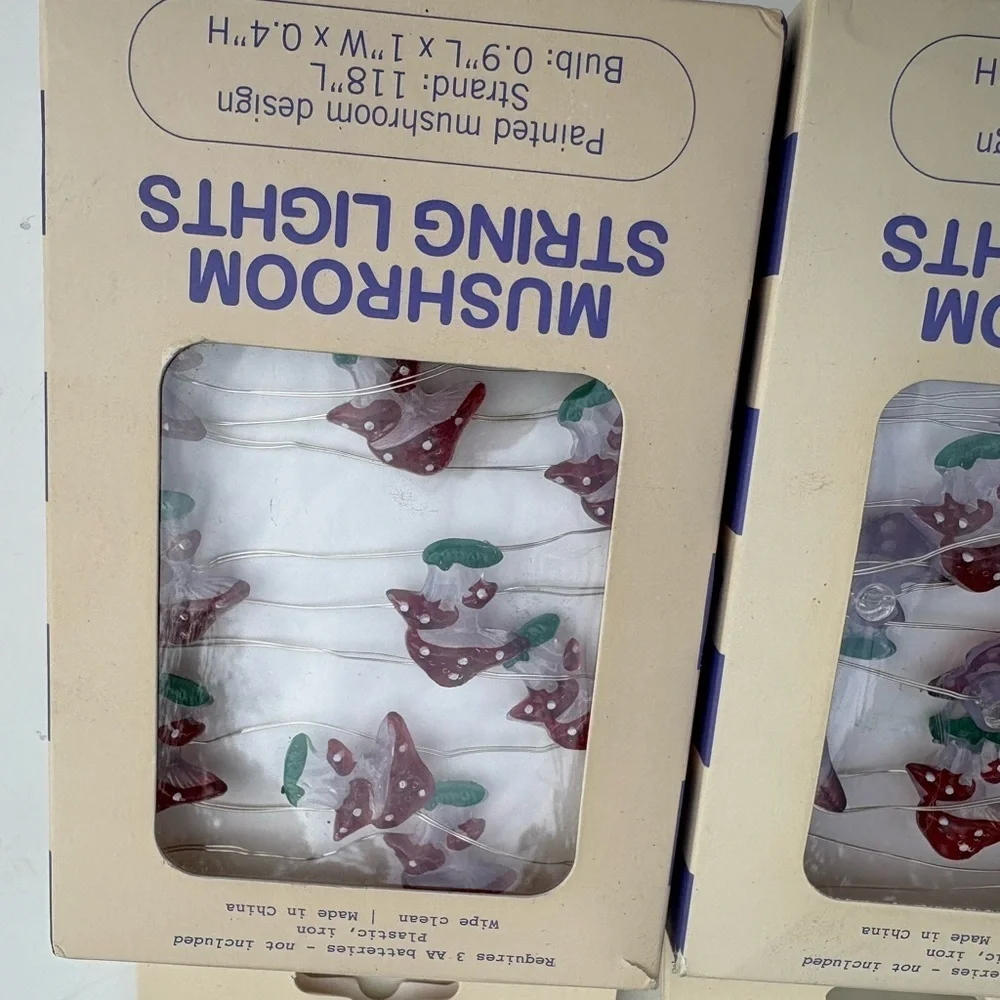 Lot of 2 Urban Outfitters Mushroom String Lights